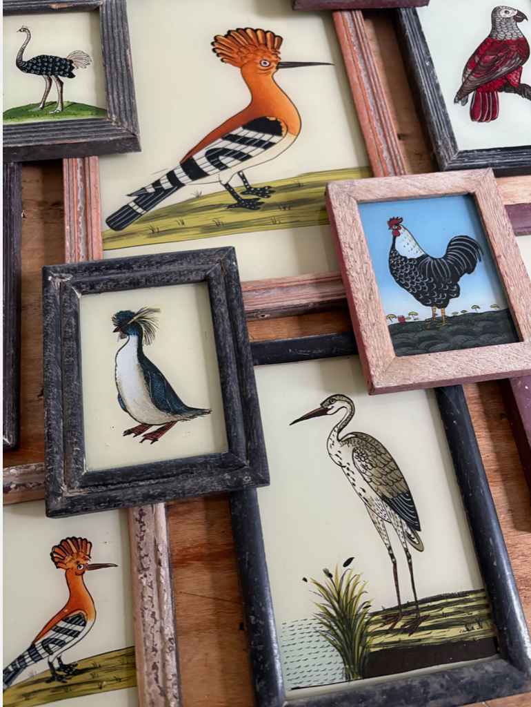 Bird Reverse Glass Paintings