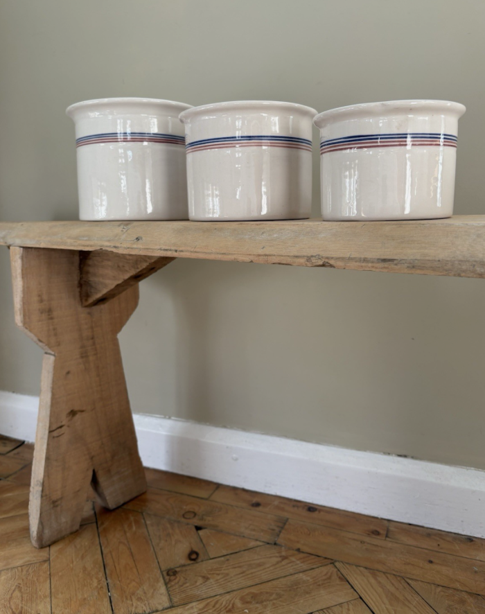 Vintage Kitchen Stoneware Vessels - set of three