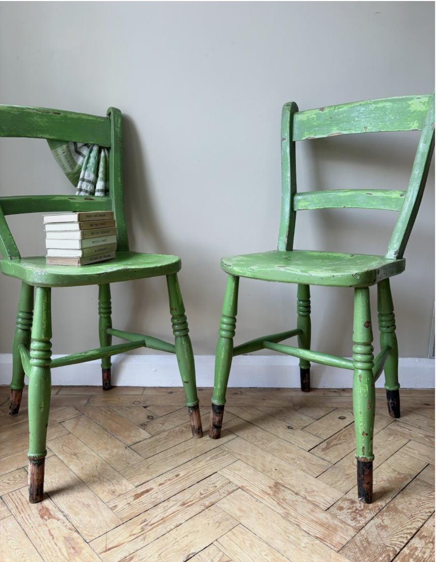 Elm Farmhouse Painted Chairs - pair