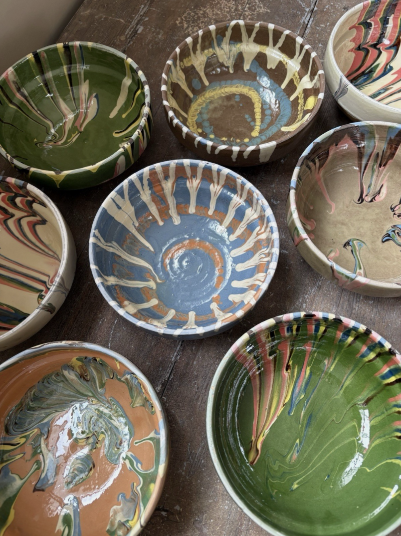 Rustic Glazed Terracotta Cereal Bowls - 16cm