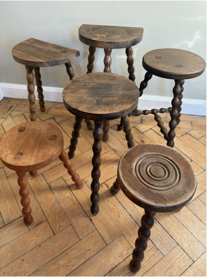 Antique French Bobbin Stools