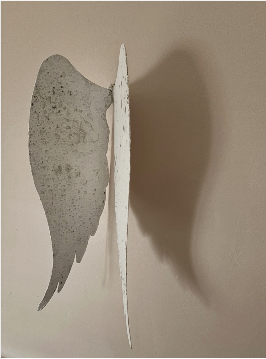 Metal Distressed Angel Wings Wall Art