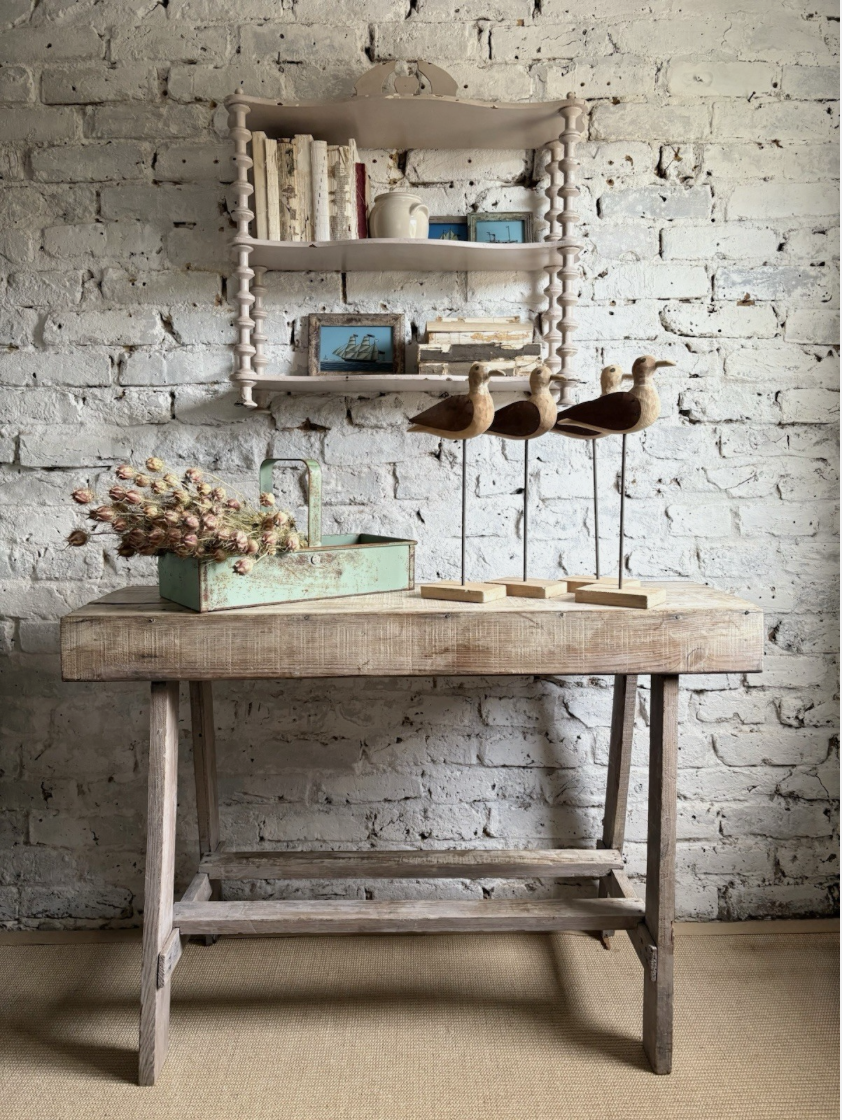 French Weathered Handmade Console Table