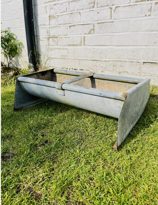 Vintage Galvanised Trough Planter