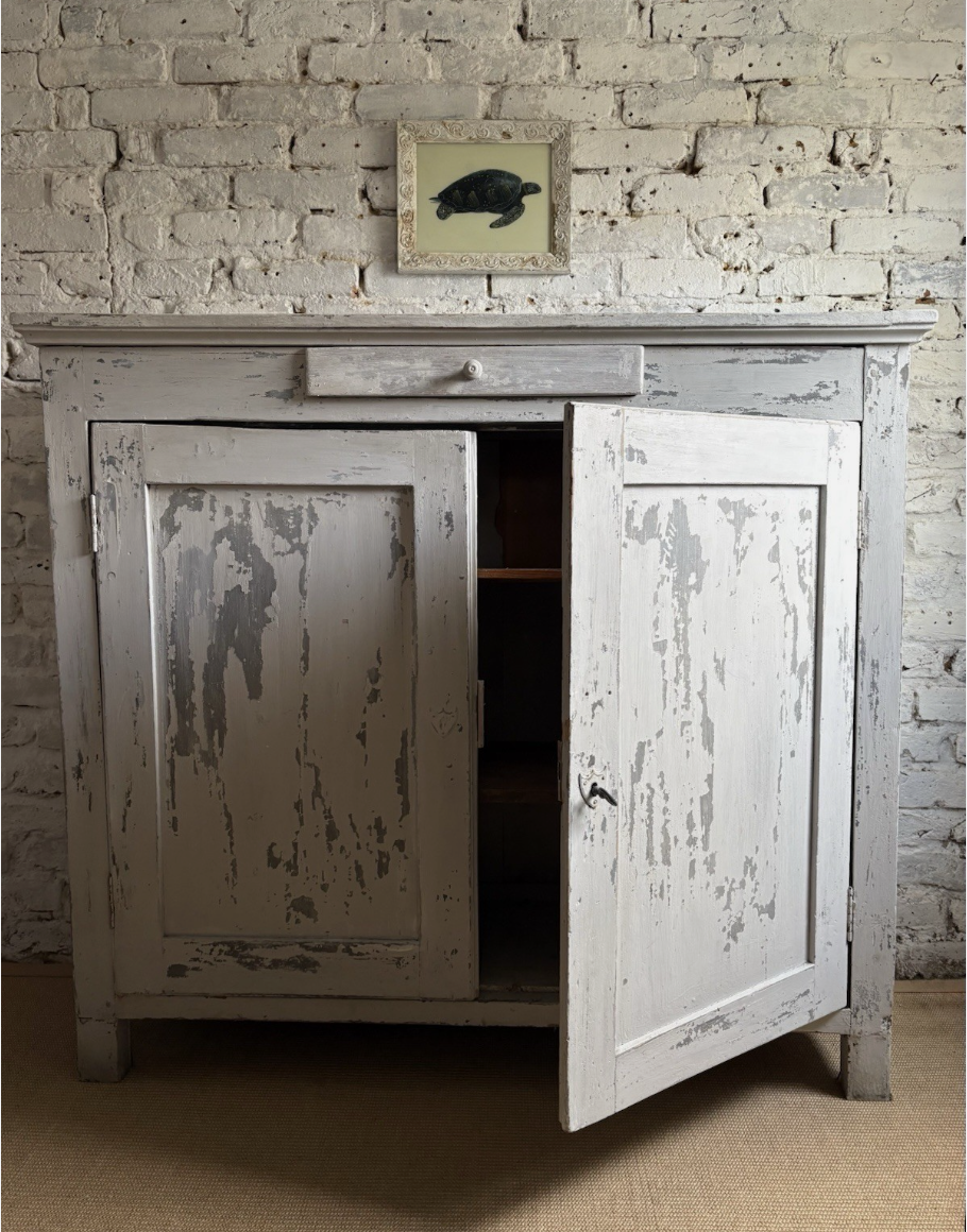 Antique French Painted Cupboard / Sideboard