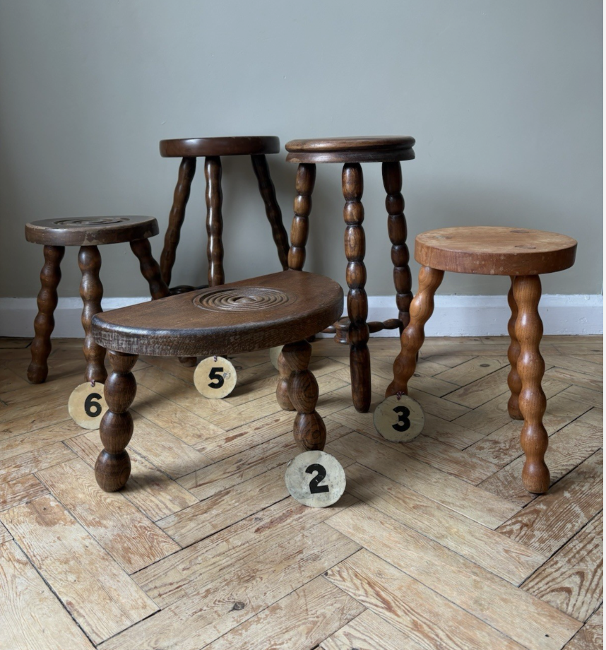Antique French Bobbin Stools