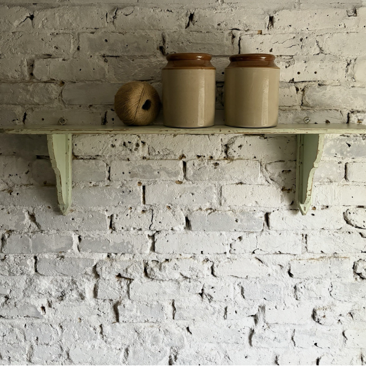 Vintage Shelf In Chippy Paint
