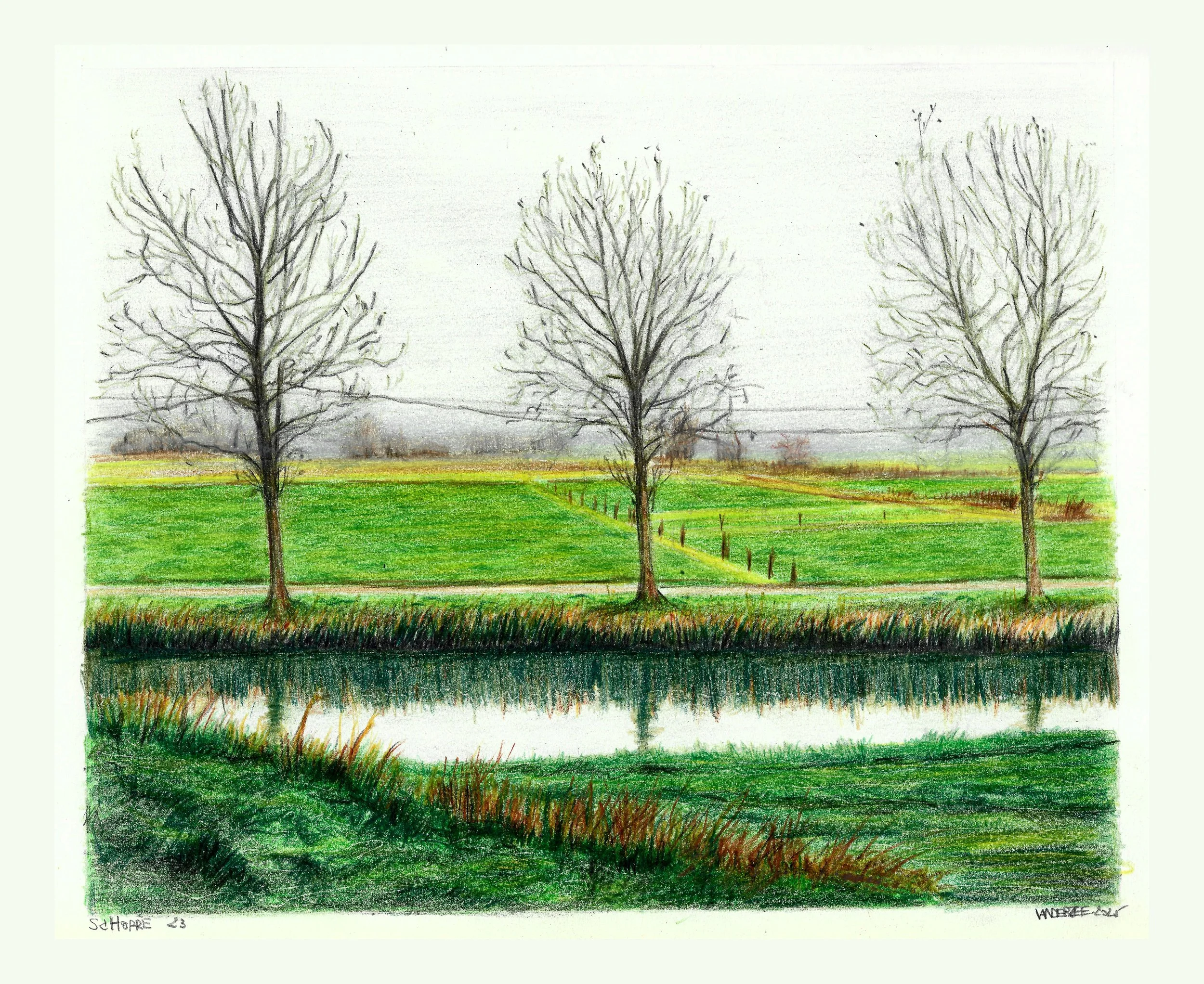 Schorre 23  (watercolour pencil study) 30/21