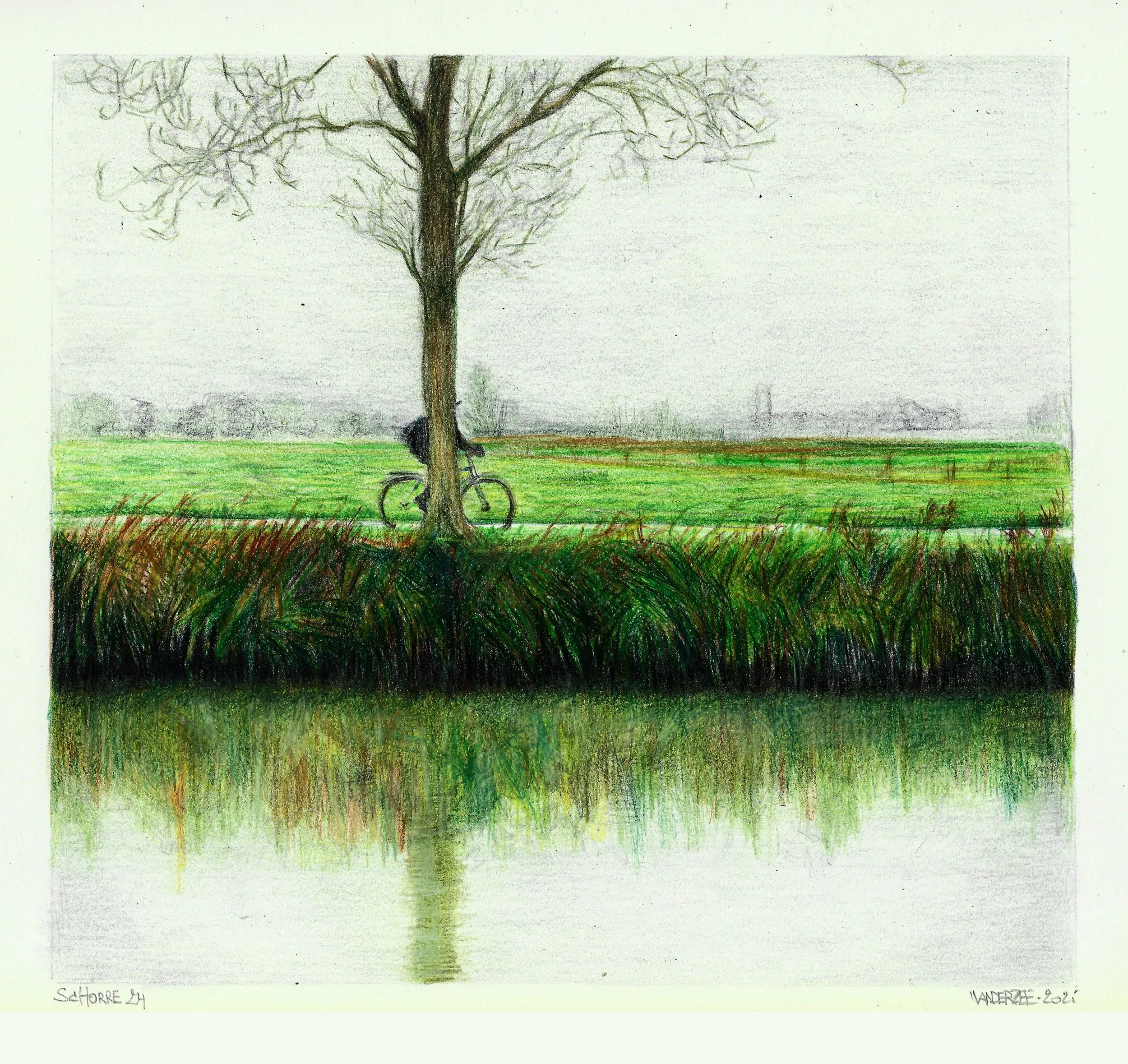 Schorre 24 (watercolour pencil study) 30/21