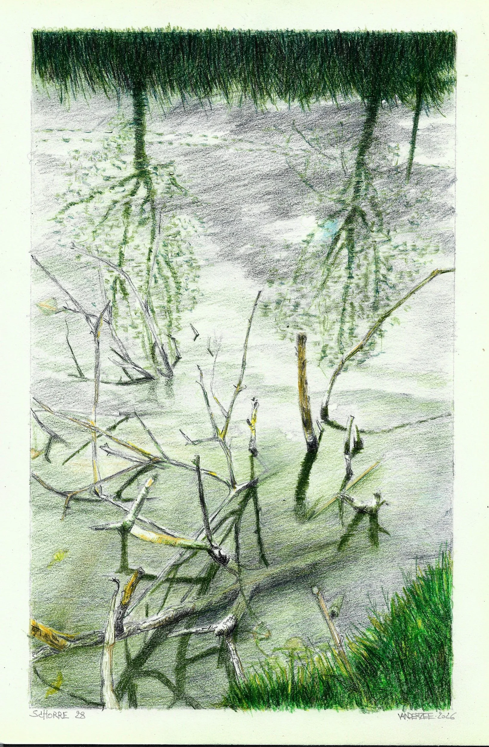 Schorre 29  (watercolour pencil study) 30/21