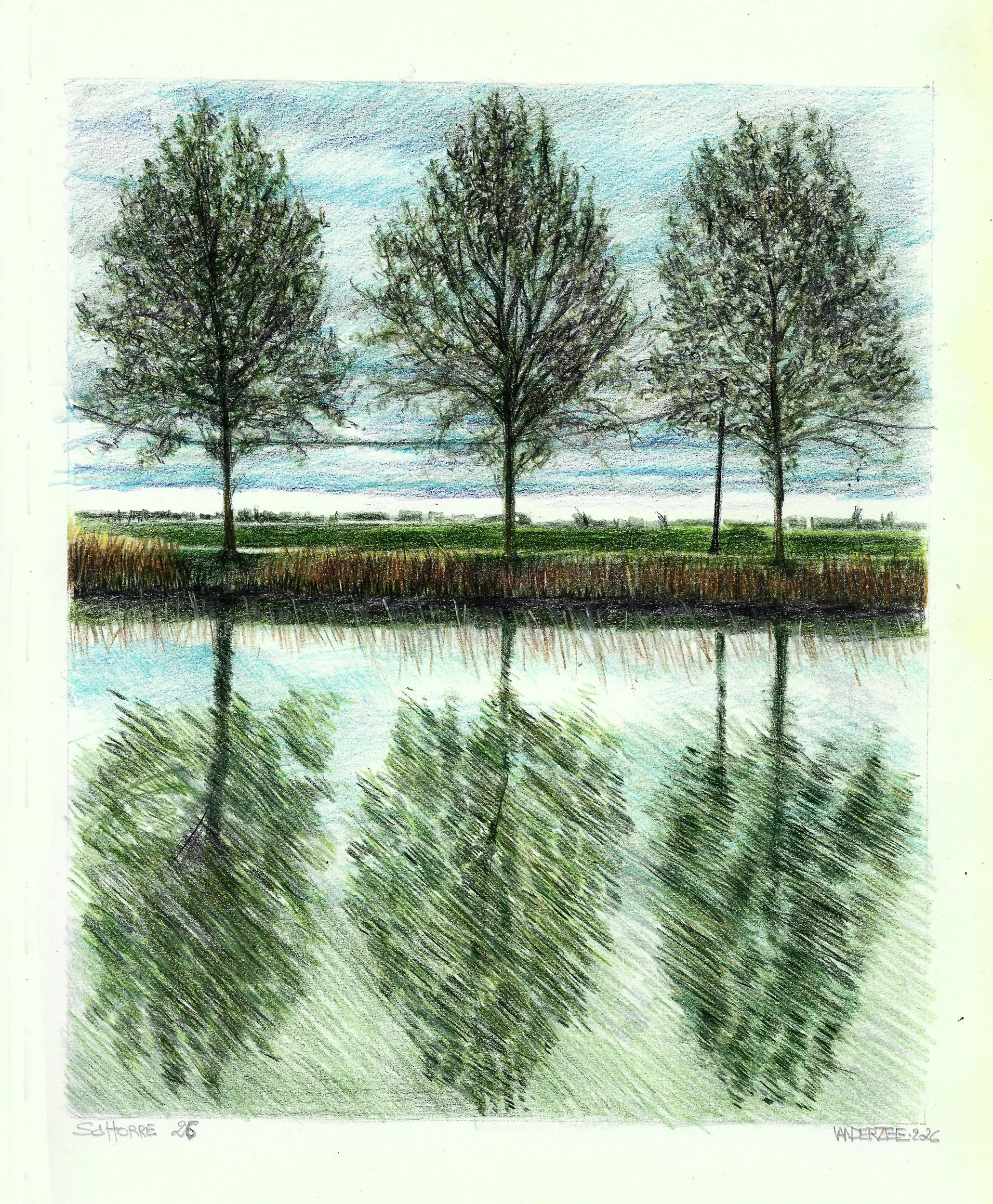 Schorre 26  (watercolour pencil study) 30/29