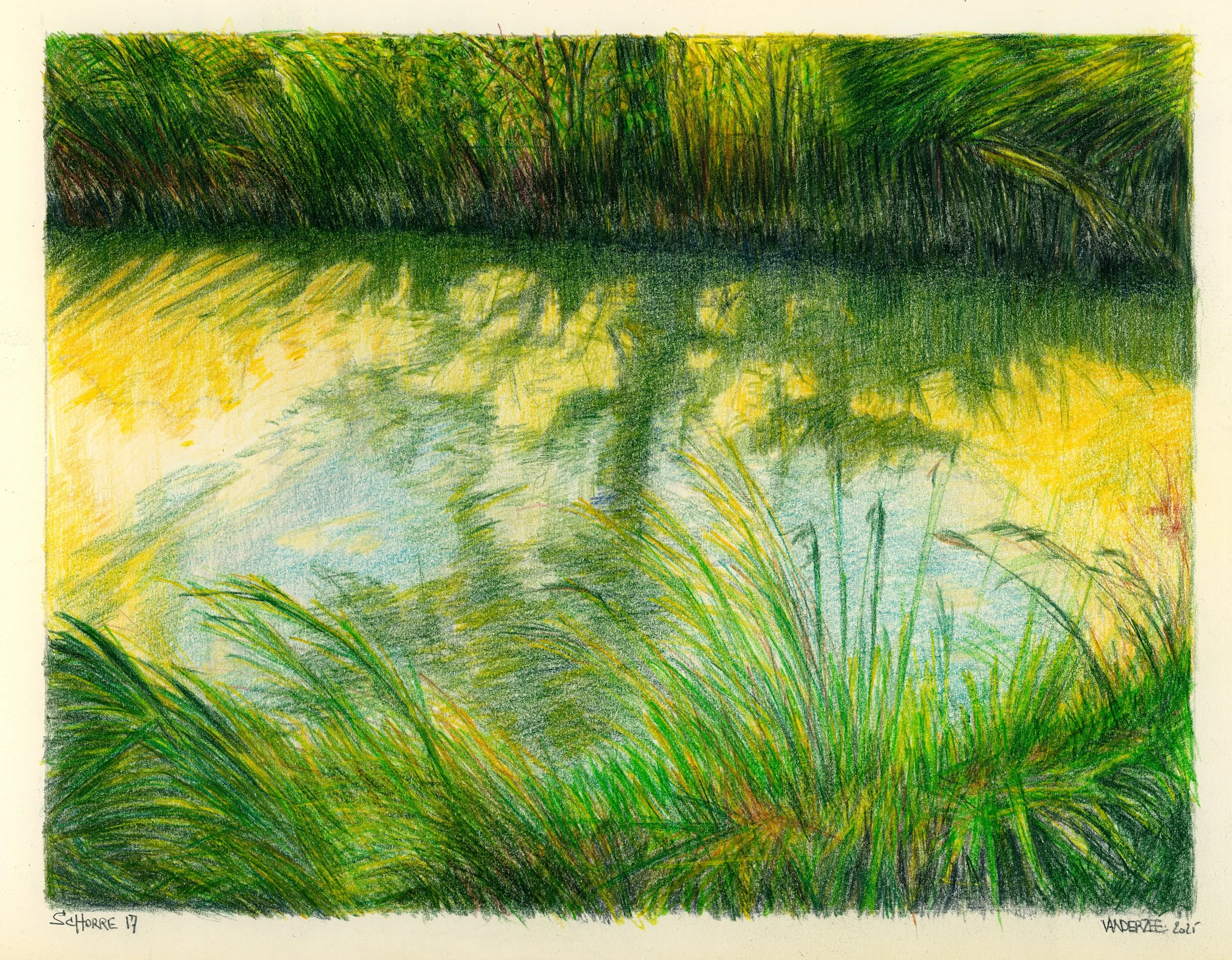 Schorre 17 (watercolour pencil study) 30/21