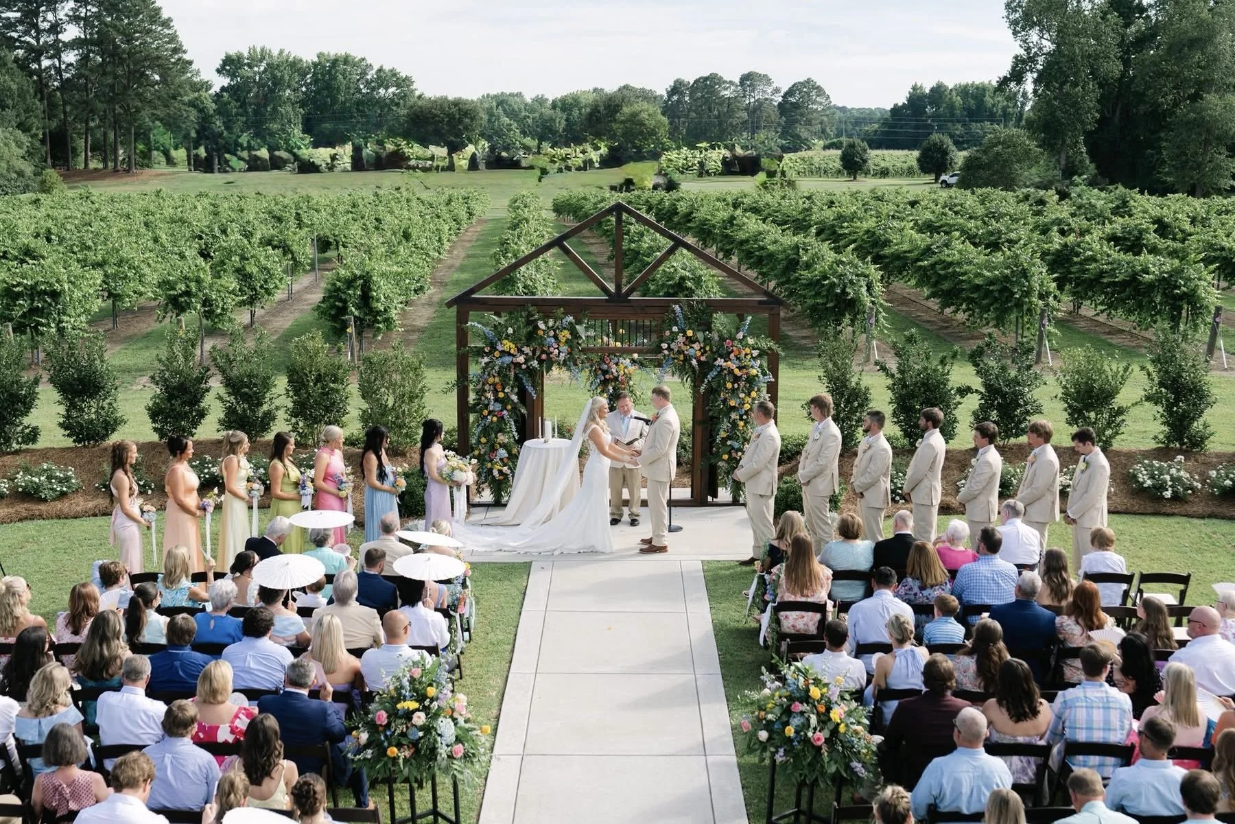Beautiful Vineyard Venue During Ceremony