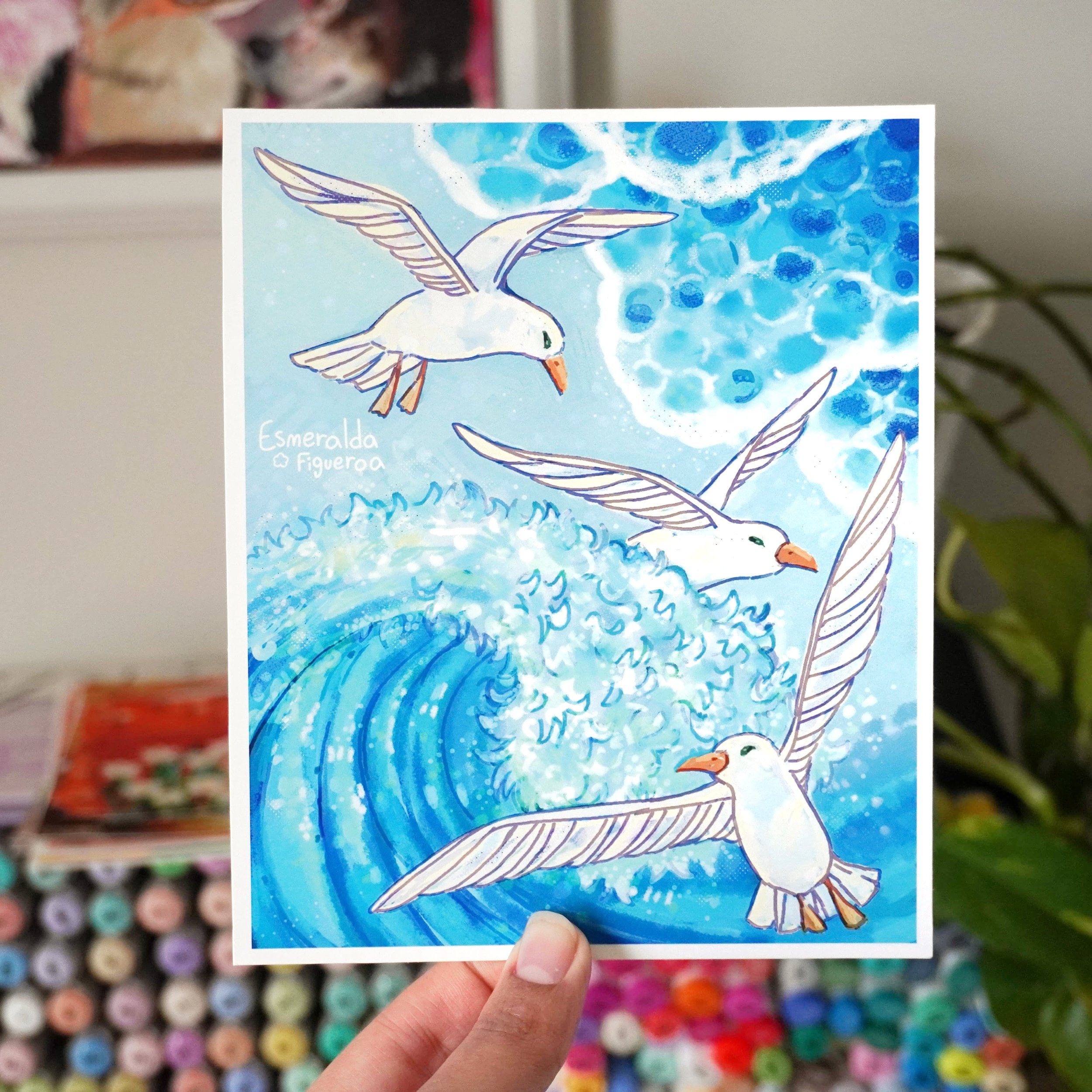 Seagulls at Sea - Print