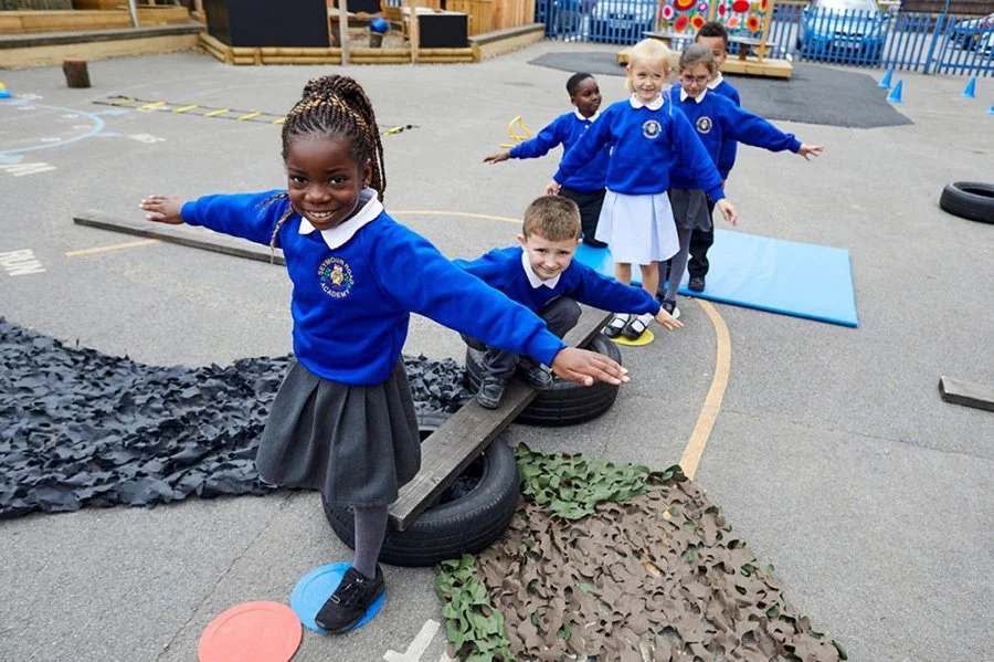 Pupil doing outdoor missions