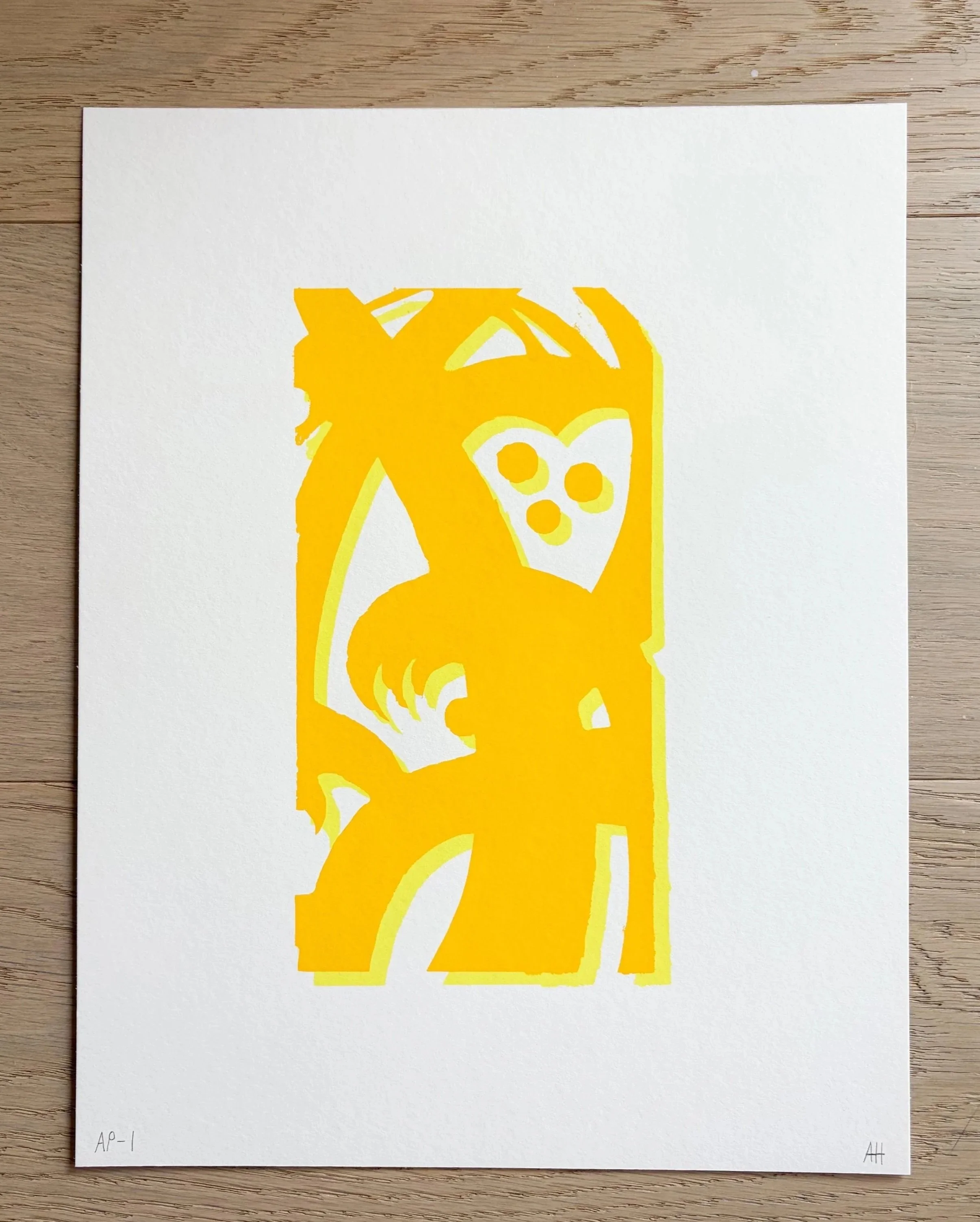 "yellow"  

Based on original painting  

11" x 14" Screen Print
