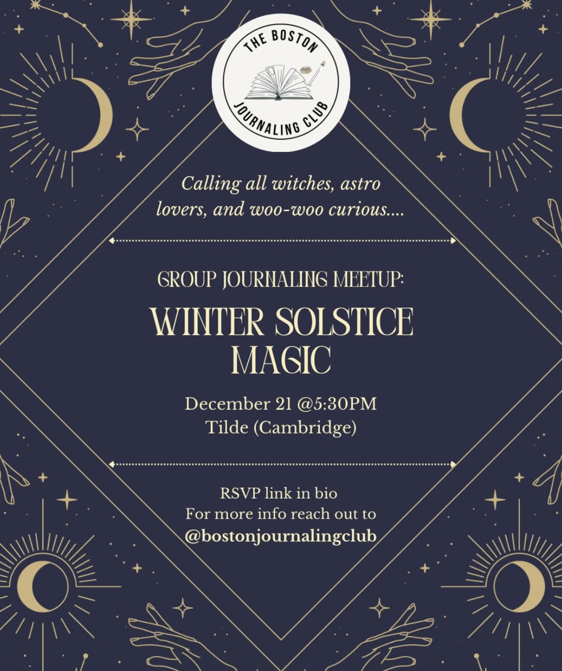 boston journaling club: winter solstice meetup