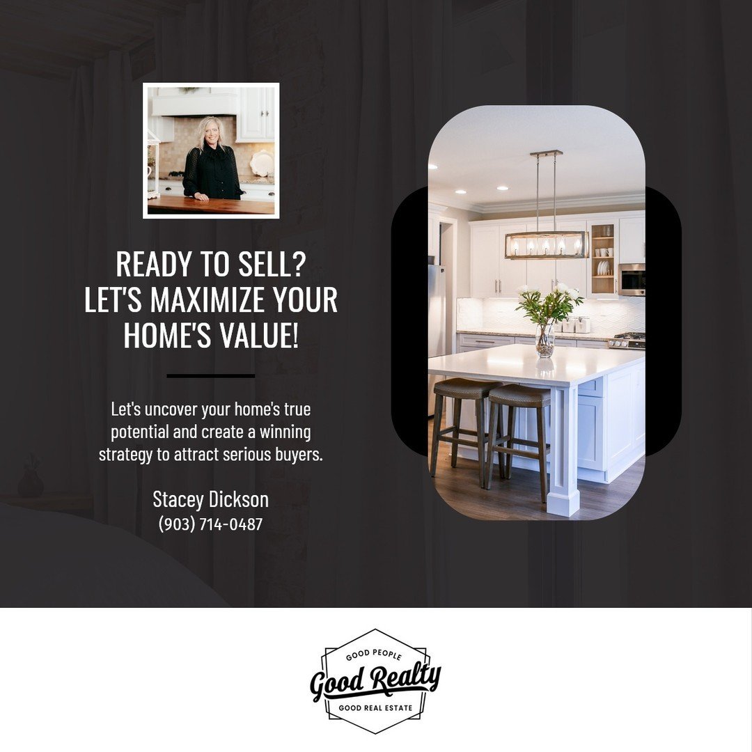 Your property could be worth more than you think in today's dynamic real estate landscape. Why leave money on the table? Reach out today and let's get started on your home selling success story! 🏆🏠📲

Stacey Dickson, Broker/Owner
Good Realty
📲903.