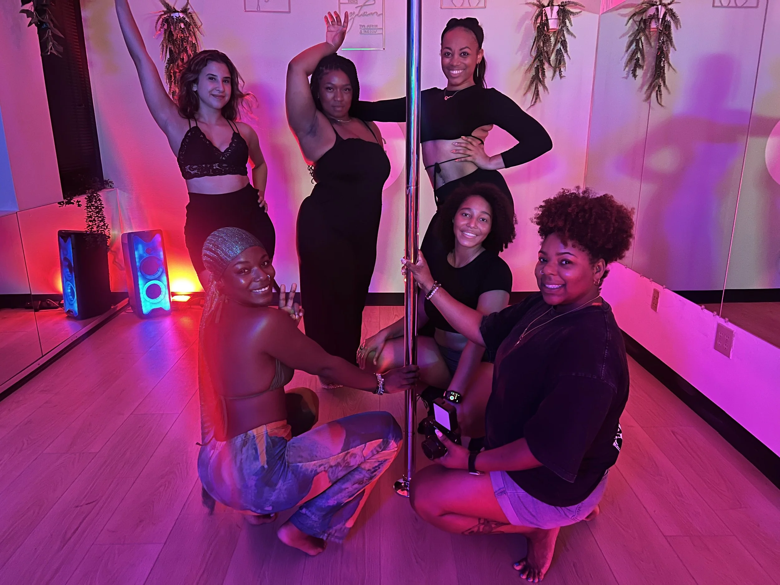 Heels dance fitness class at boutique studio in Greensboro NC