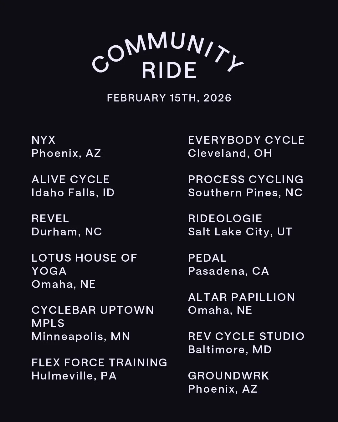 We are stronger together. 

This Sunday, 13 studios across the country will move together in support of the National Immigrant Justice Center. Our studios are more than places to work out. They are spaces where people come to feel safe, respected, an