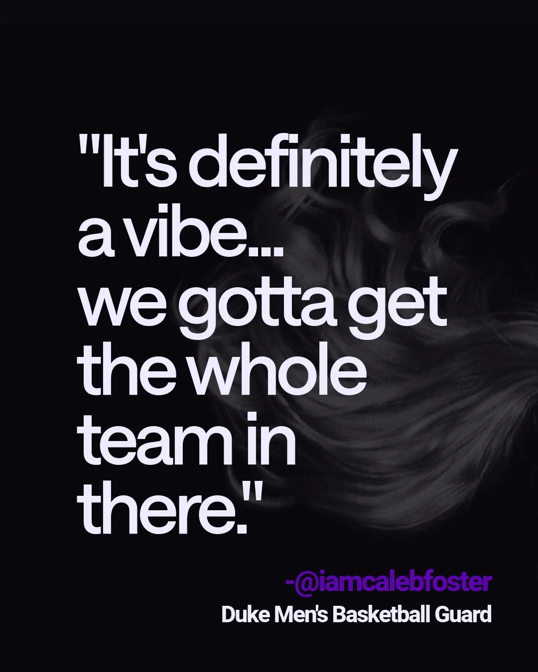 We'll see you soon @DukeMBB . Thanks for the love on the Brotherhood Podcast @iamcalebfoster 💜 @maliqq.__