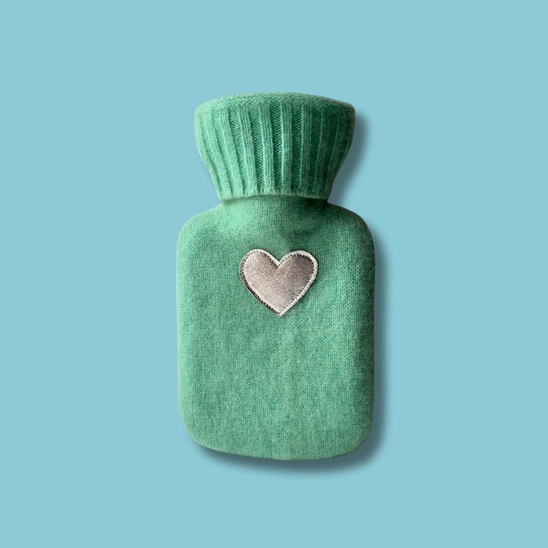 MiniHeartHotWaterBottle-MintGreen-SilverHeart-ChloeHaywoodLondon.png