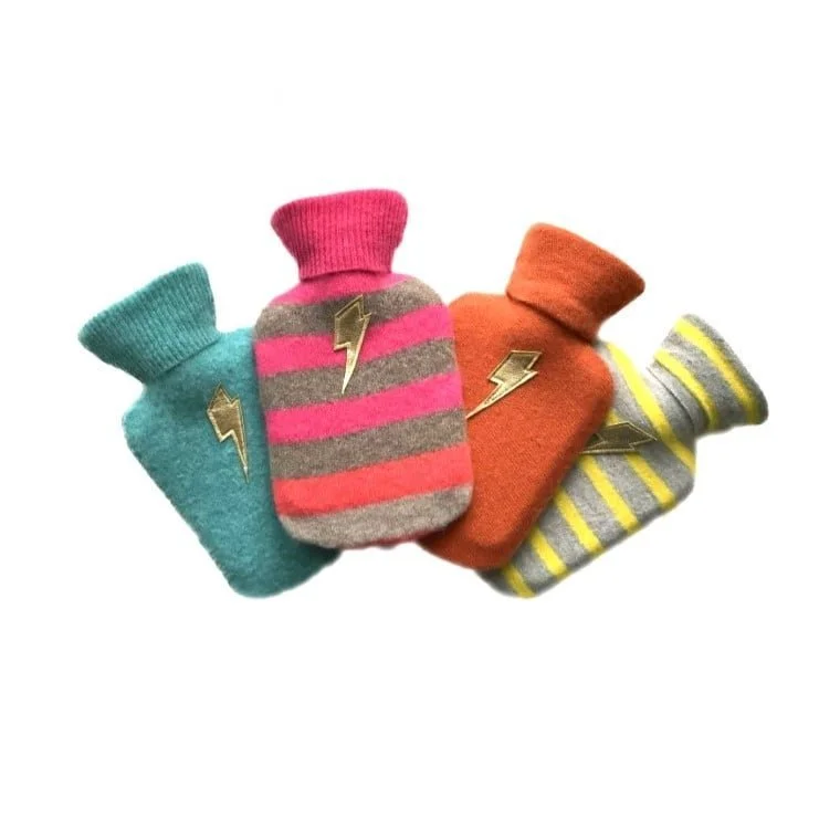 Lightning Bolt Cashmere Mini Hot Water Bottle