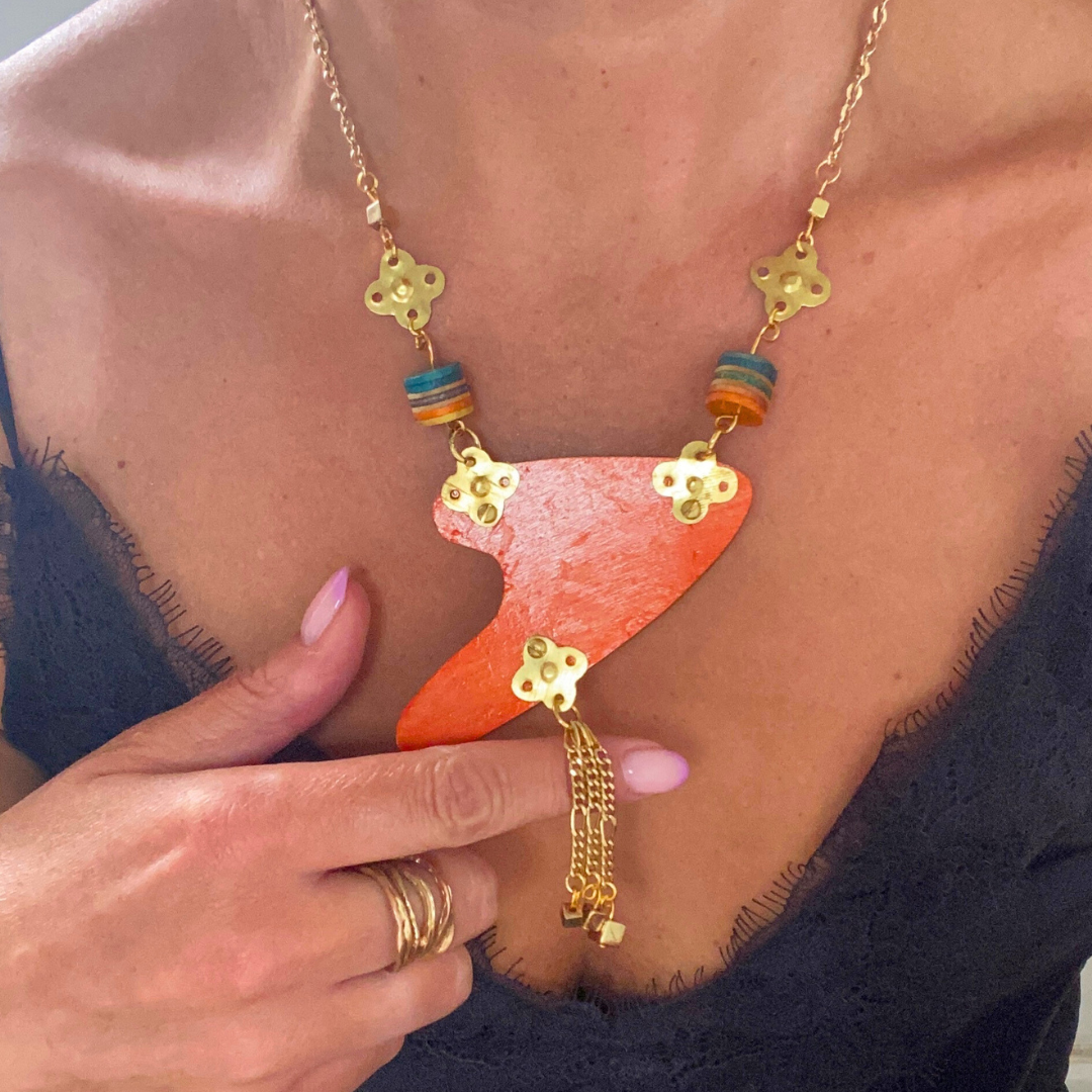DynamiqueOrangeb-necklace-recycled-skateboard-chloe-haywood-london.png