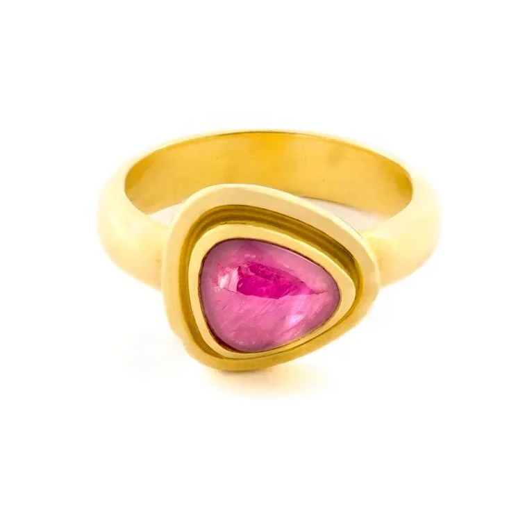 PINK SAPPHIRE LENTIL RING