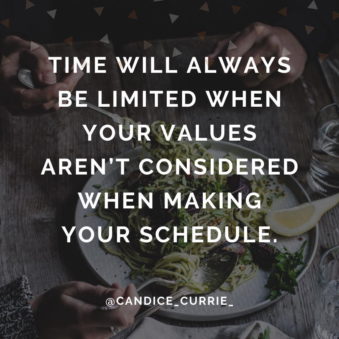 There will never be enough time in the day if you don&rsquo;t intentionally become aware of, know, and understand your values. 

You will forever be running around in a frenzy bouncing from one thing to the next without any sort of guide or clarity. 