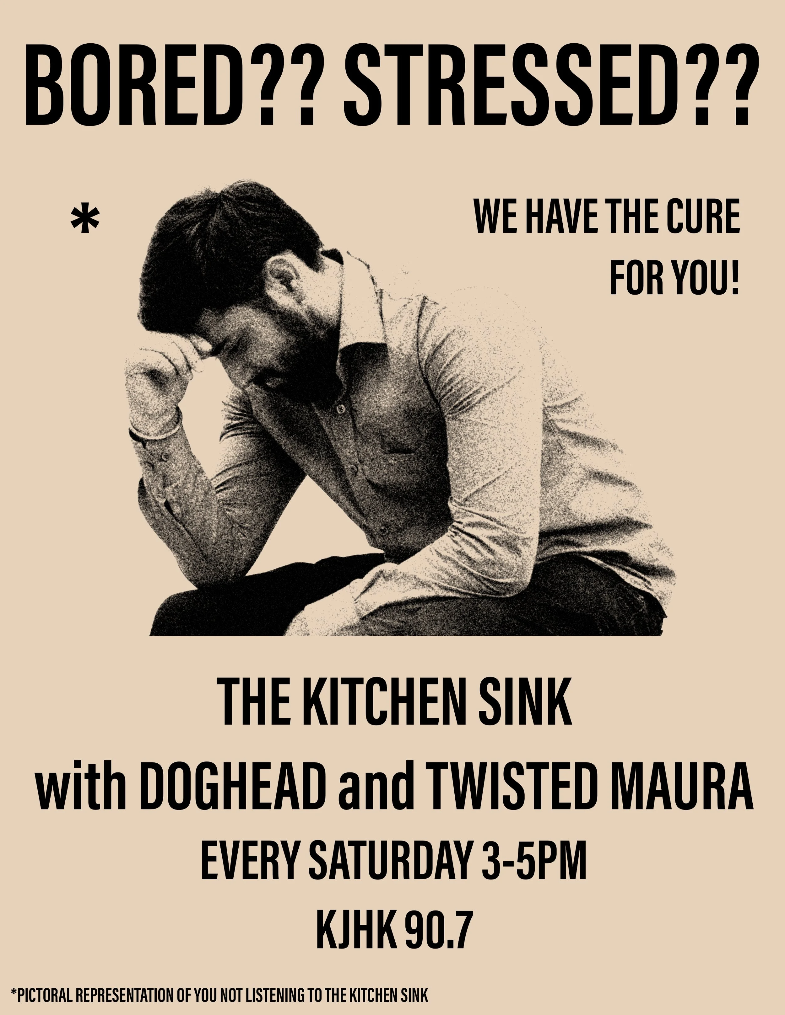 Flyer for The Kitchen Sink, KJHK 90.7, 2025