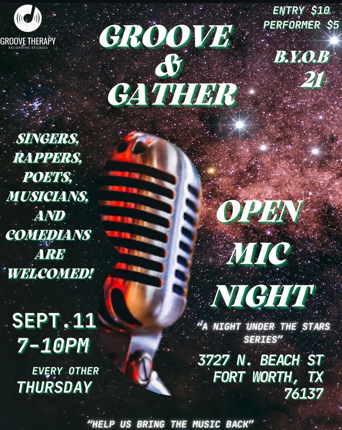 Groove & Gather Open Mic Nights