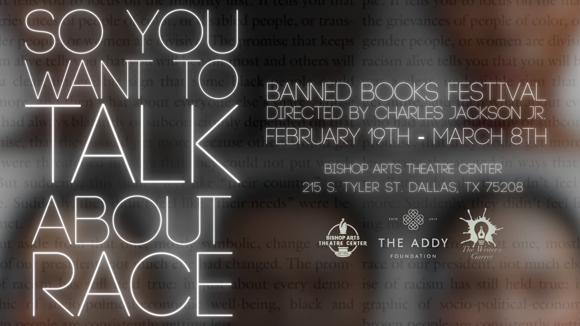 So You Want To Talk About Race: Banned Books Short Play Festival