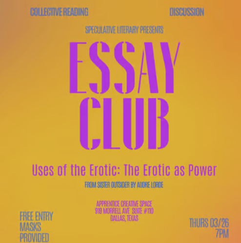 Essay Club: Uses of the Erotic