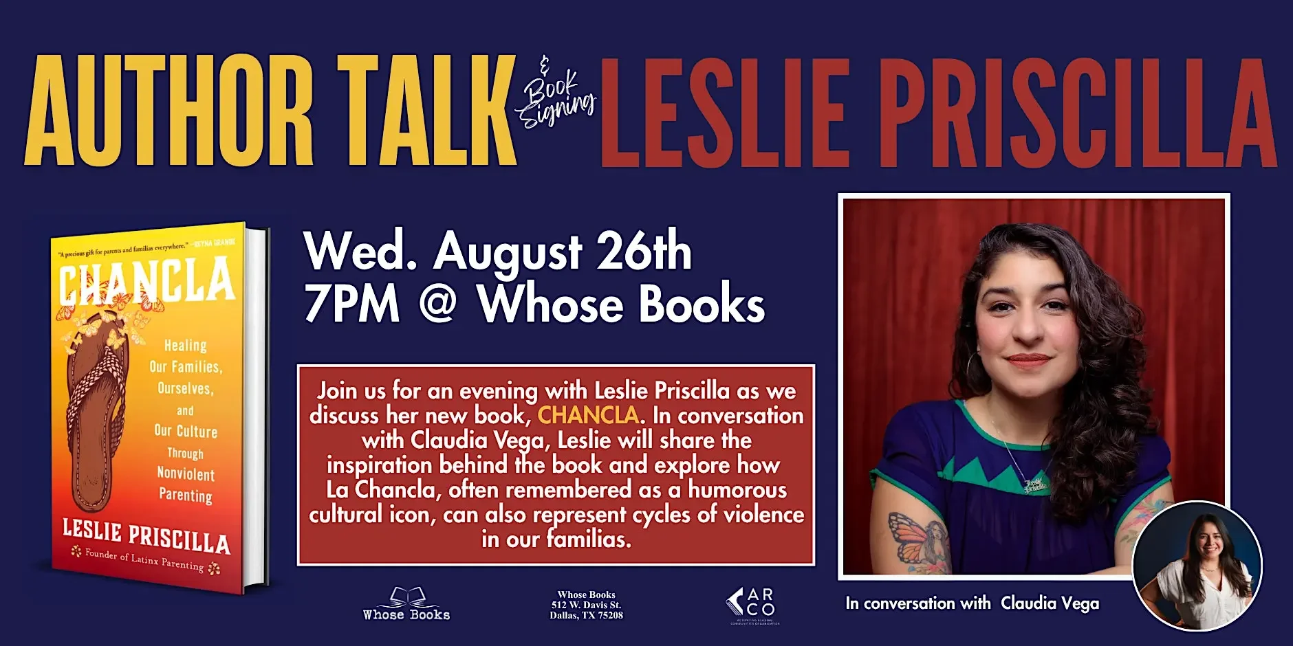 Author Talk & Book Signing: Leslie Priscilla