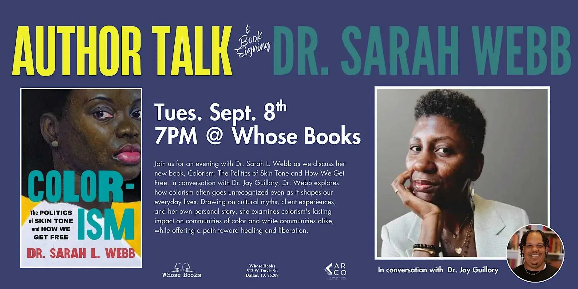 Author Talk: Dr. Sarah Webb on Colorism