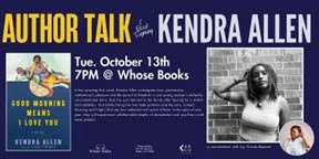 Author Talk: Kendra Allen