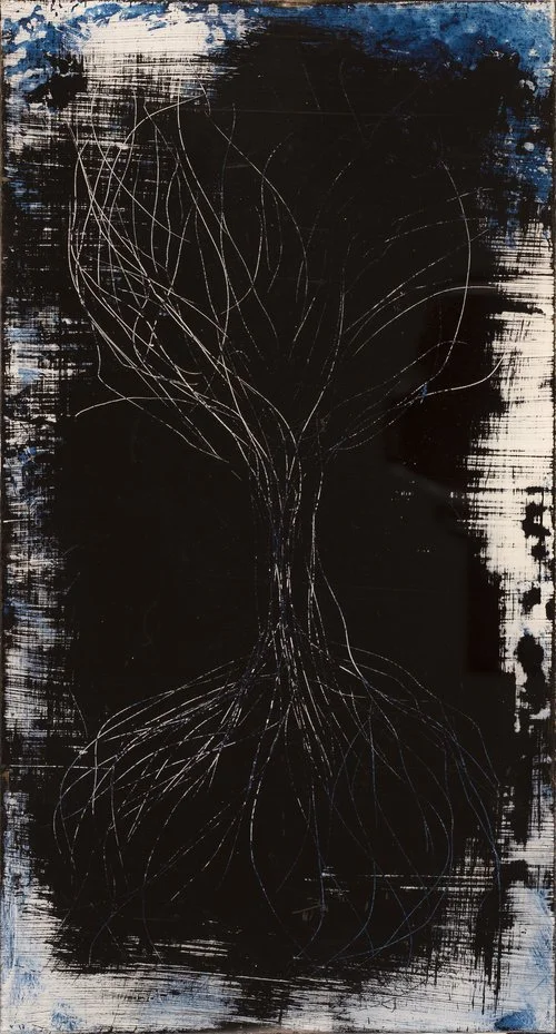 2985 From the Nature of Thing Reviews, 20 x 16, ink, watercolor, canvas.