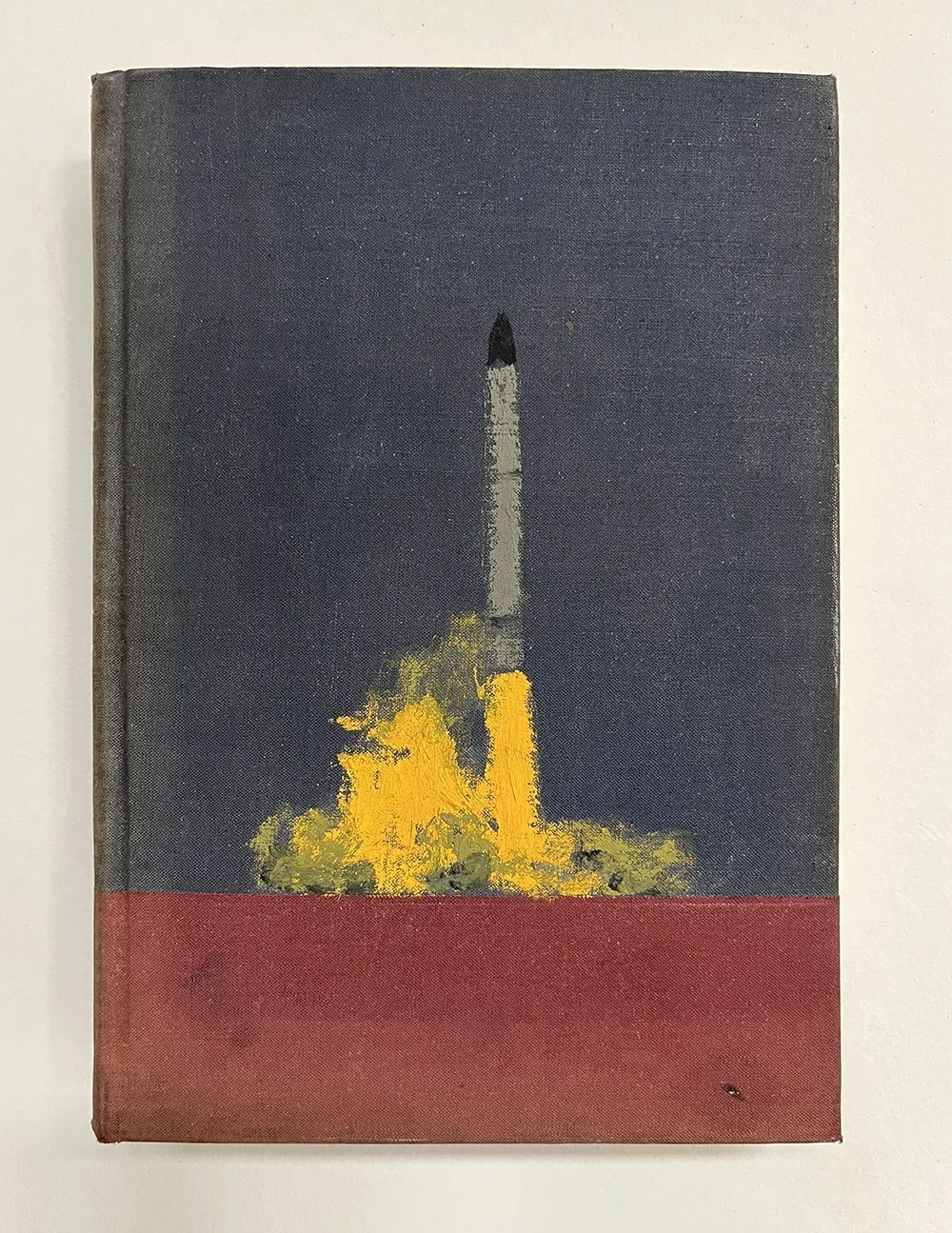 "Man’s Hope," oil on book, 8.5 x 5.75 x 1.5”