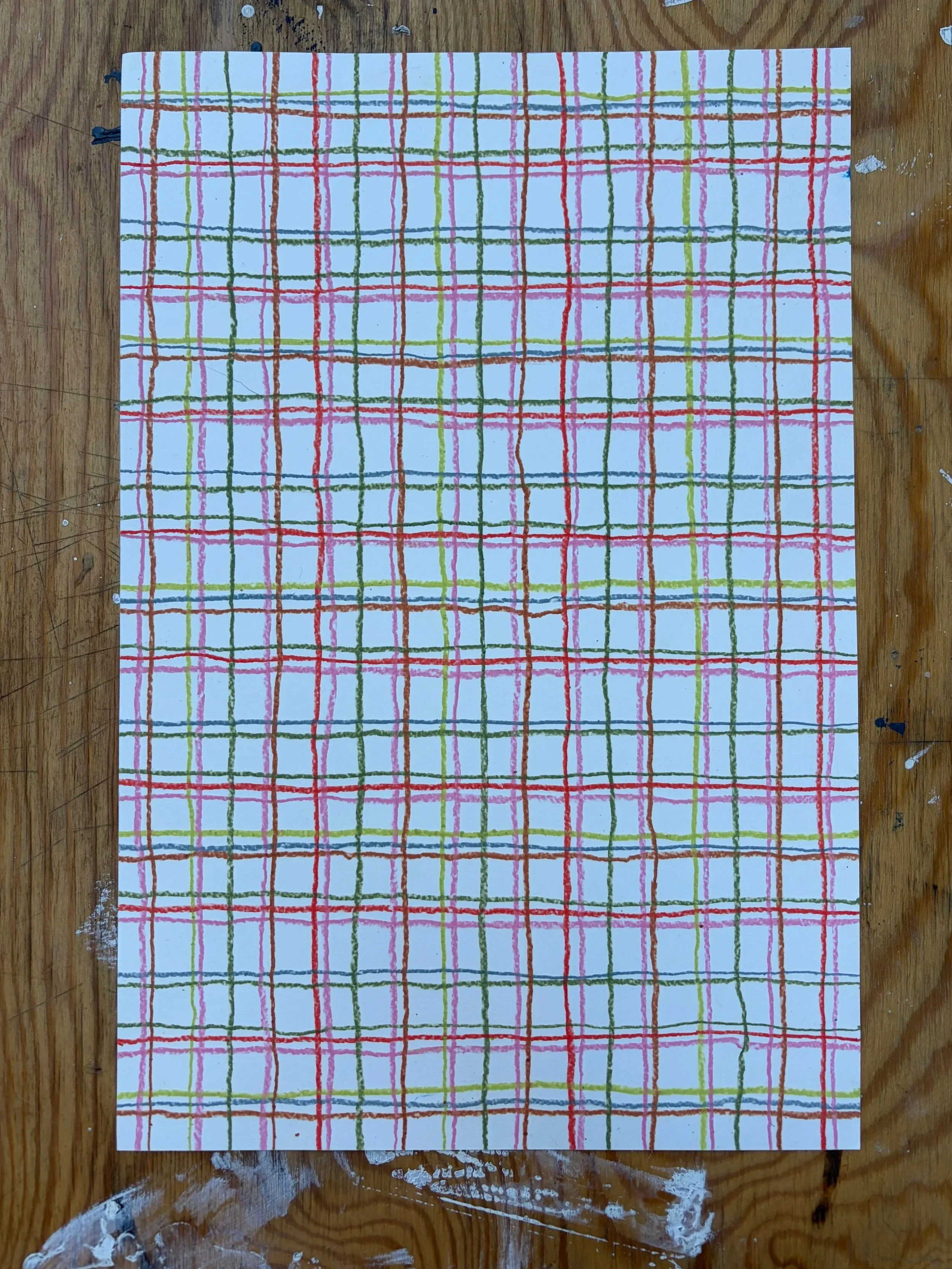 "Kate Spade Plaid", 2022, 17.5" x 11.75" inches, 550. 