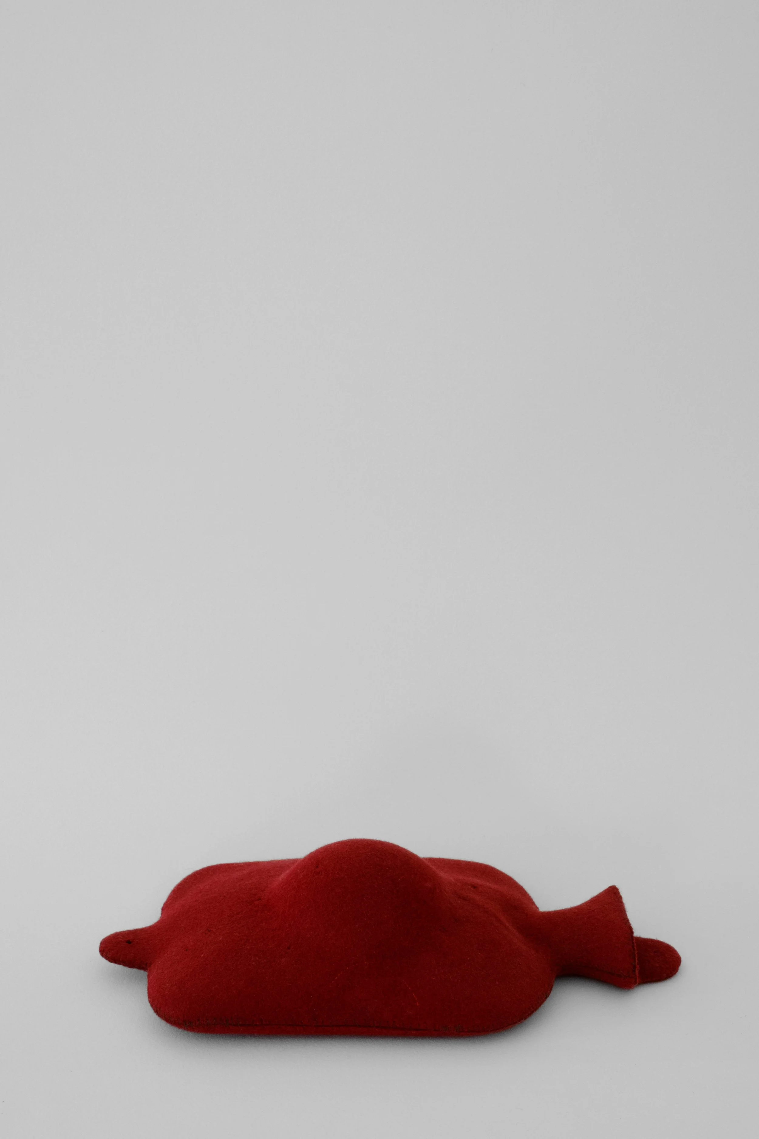 To Gentle, 2019, wool, rubber,&nbsp;3 x 10.5 x 5 inches