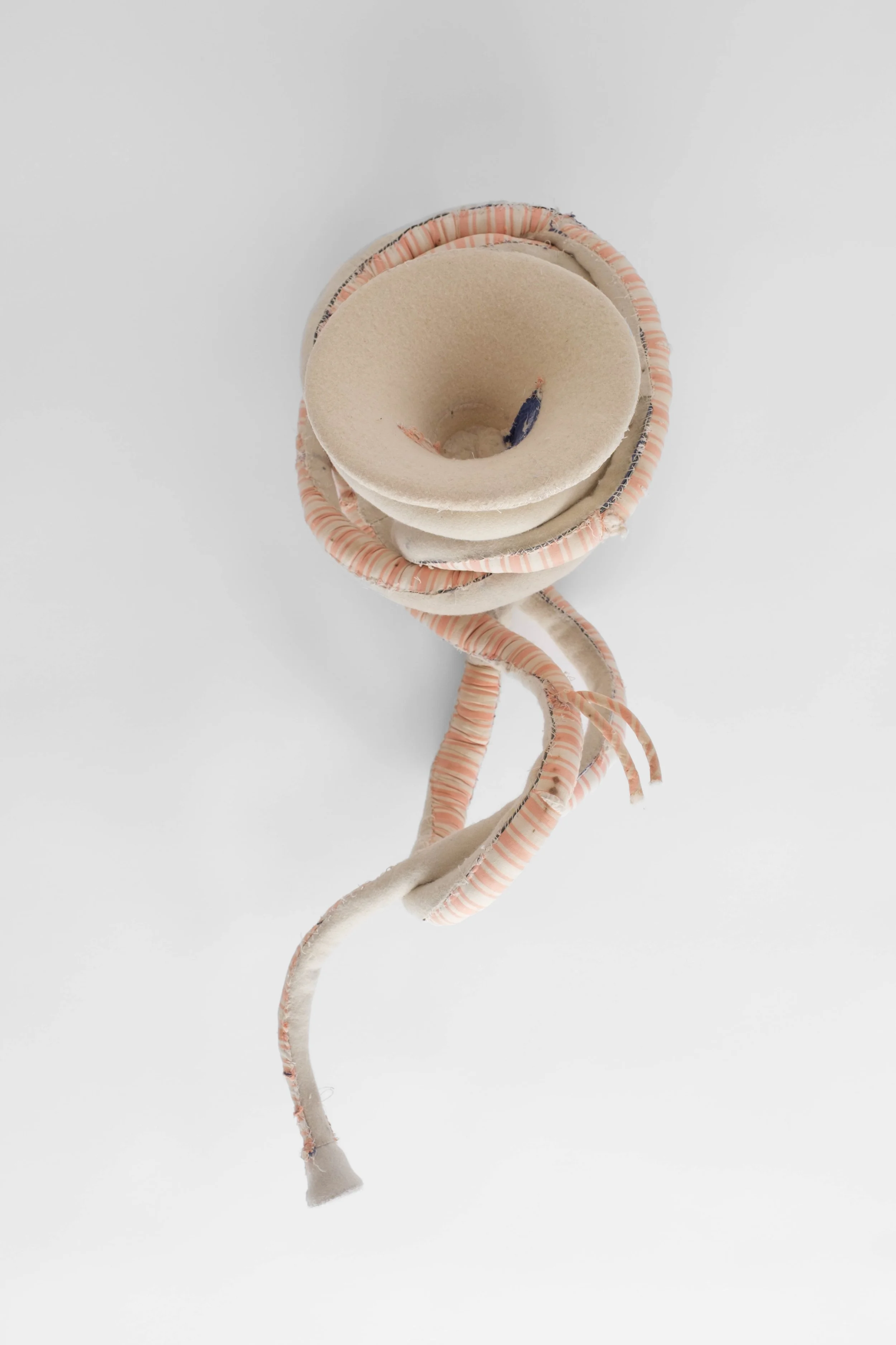 Mouthpiece I, 2025, wool, metal, cotton,&nbsp;21 x 12 x 13 inches