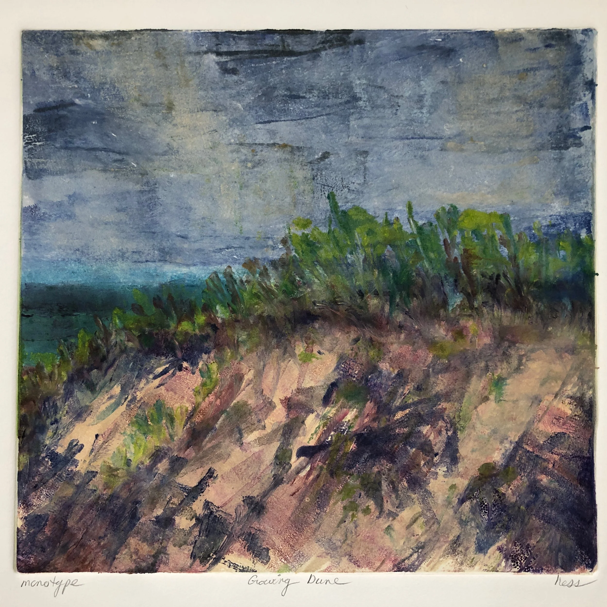 Growing Dune (11x12”) Monotype, $375