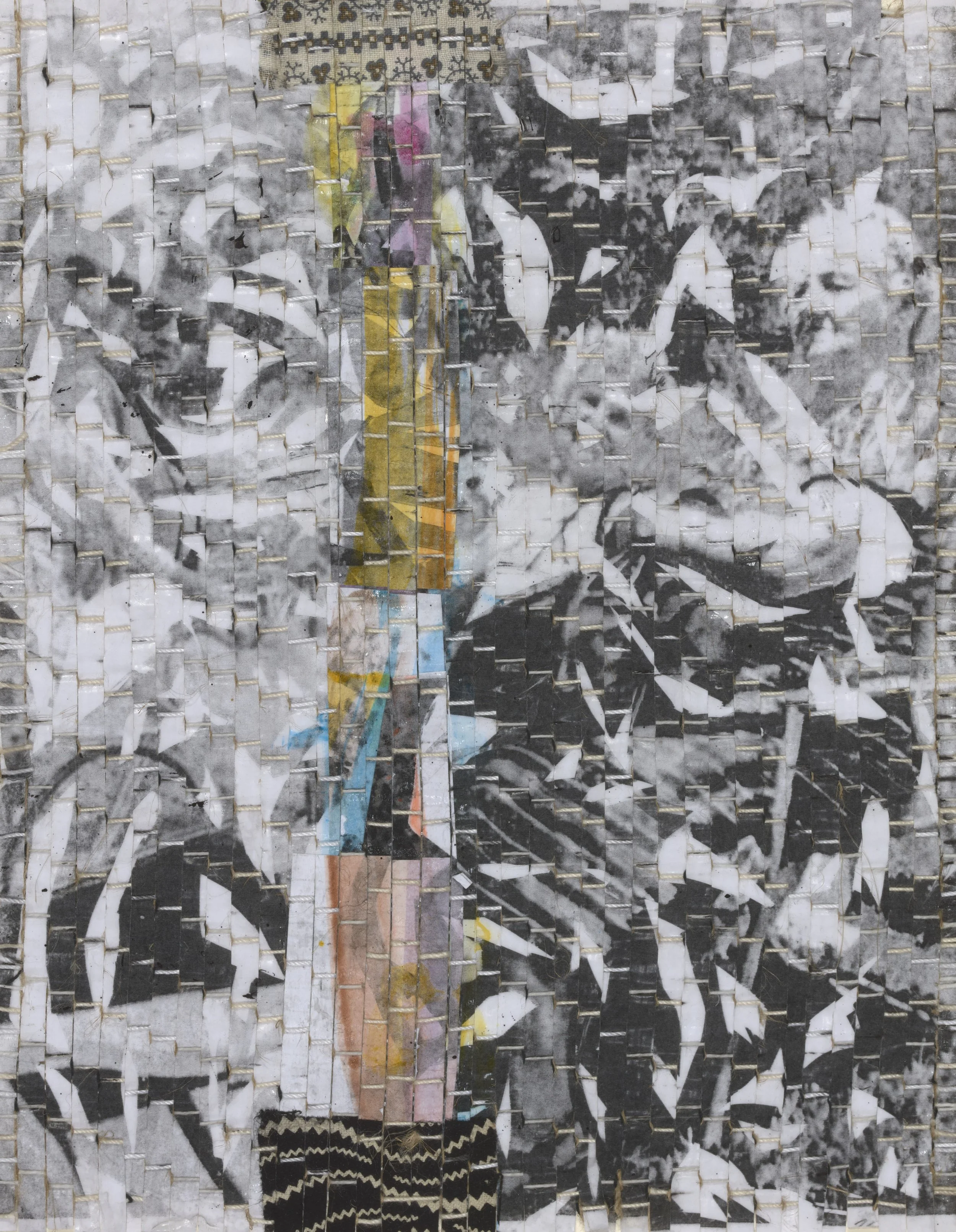 Love and Chemistry woven photo, paper, thread 8.5 x 8.25 inches, 700. 