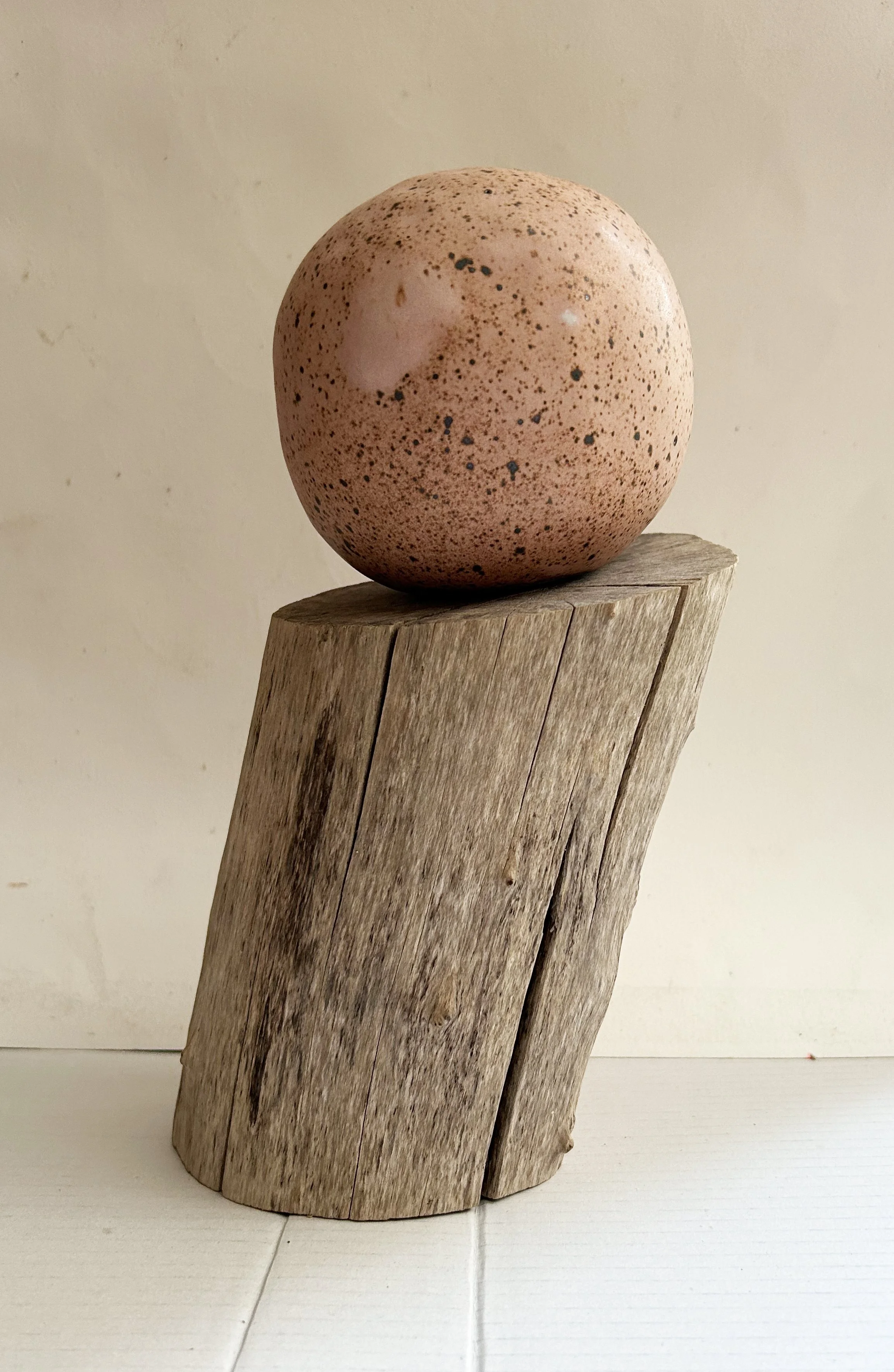 No Title, 2024, ceramic and wood, 10 x 5 x 7”