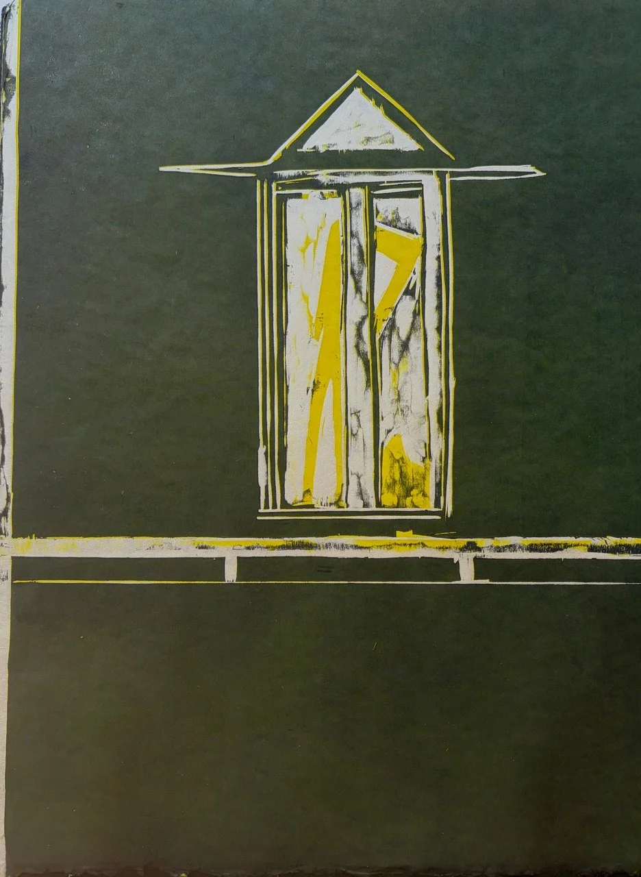 Window Vantage (Yellow) #2, 2026, woodcut, 16 x12 inches, 600.