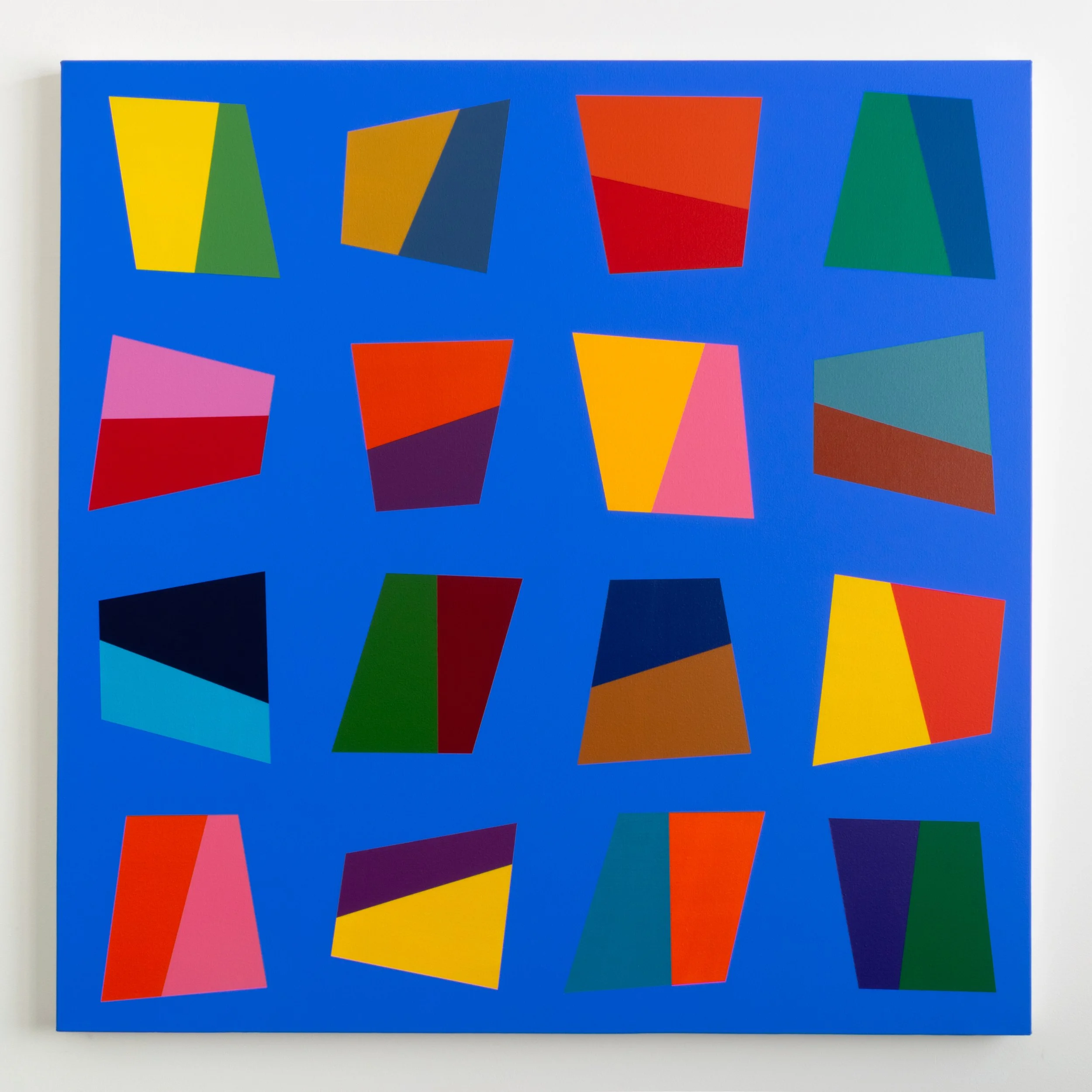 Ultramarine Blink, 2024, acrylic on canvas, 48 x 48 inches