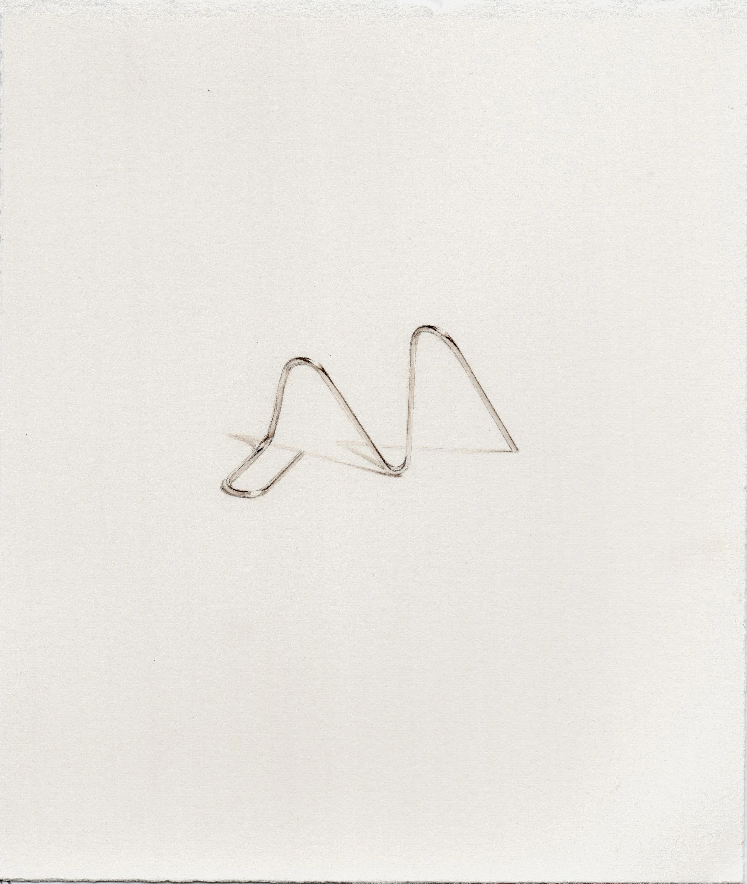 Untitled, sepia watercolor on paper,9-3/4 × 11 inches, 500