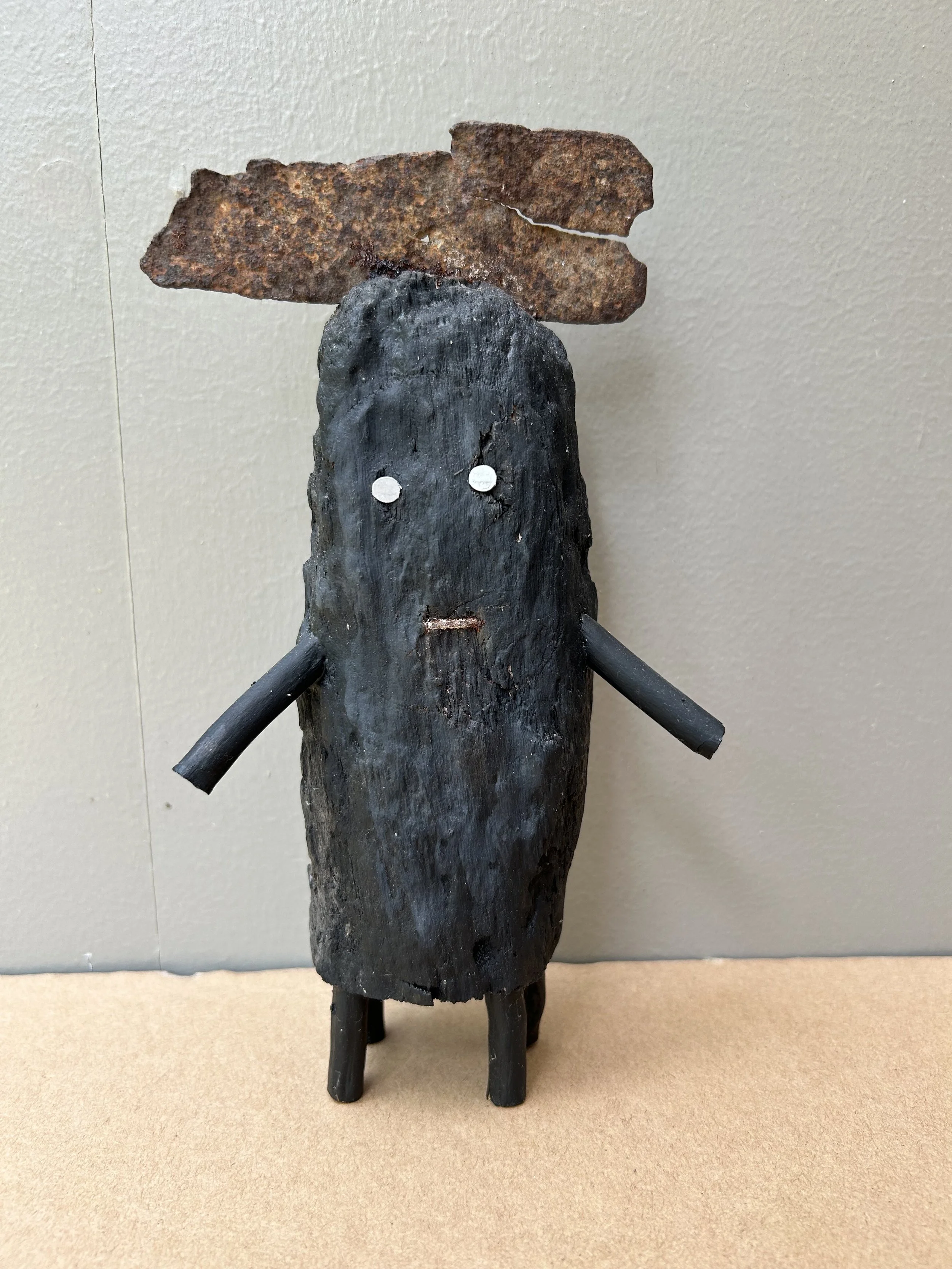 Studio #43, 2017, painted wood and metal, 8 x 2 x 4.5”