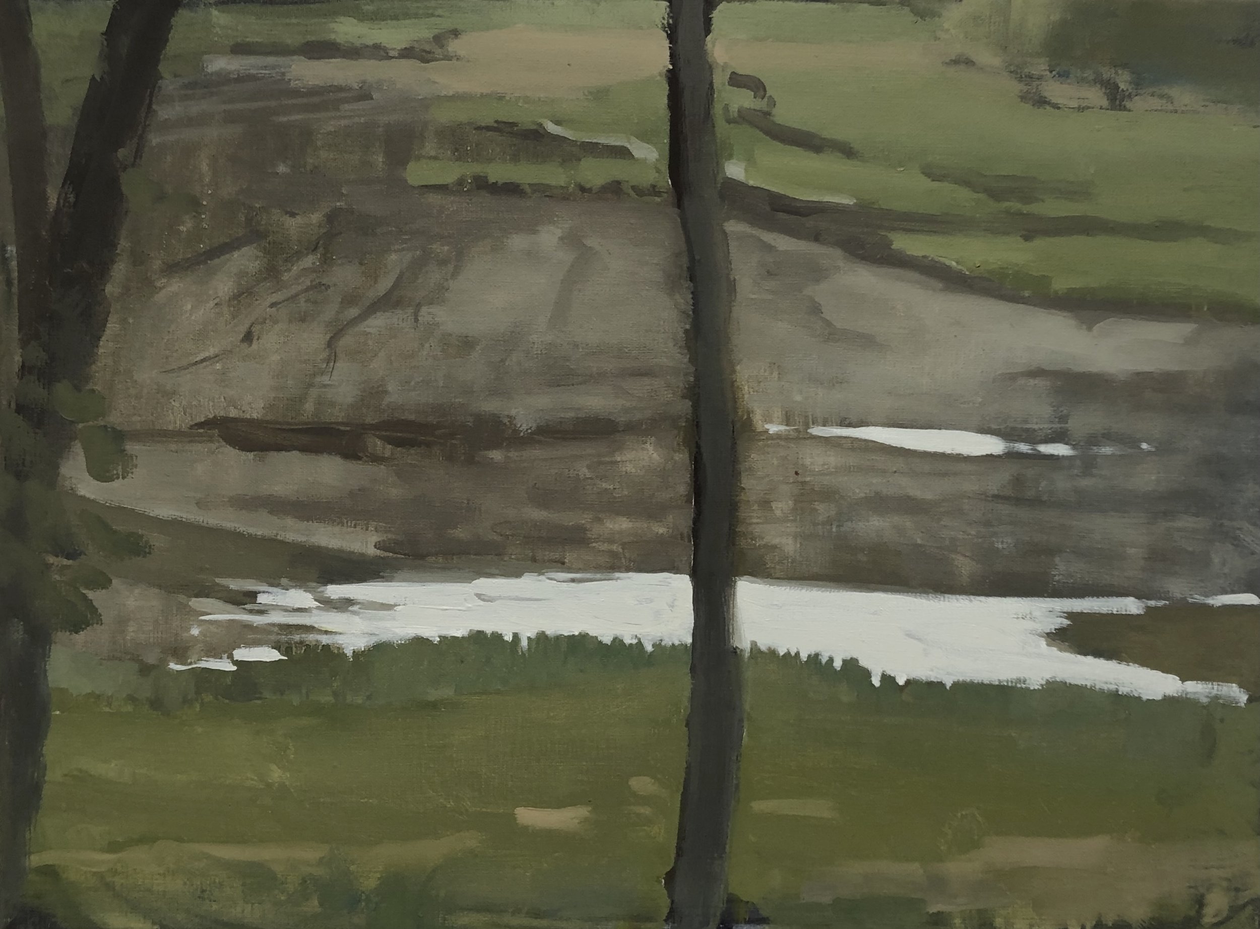 Creek, 2025, oil on canvas, 12 x 16 inches.